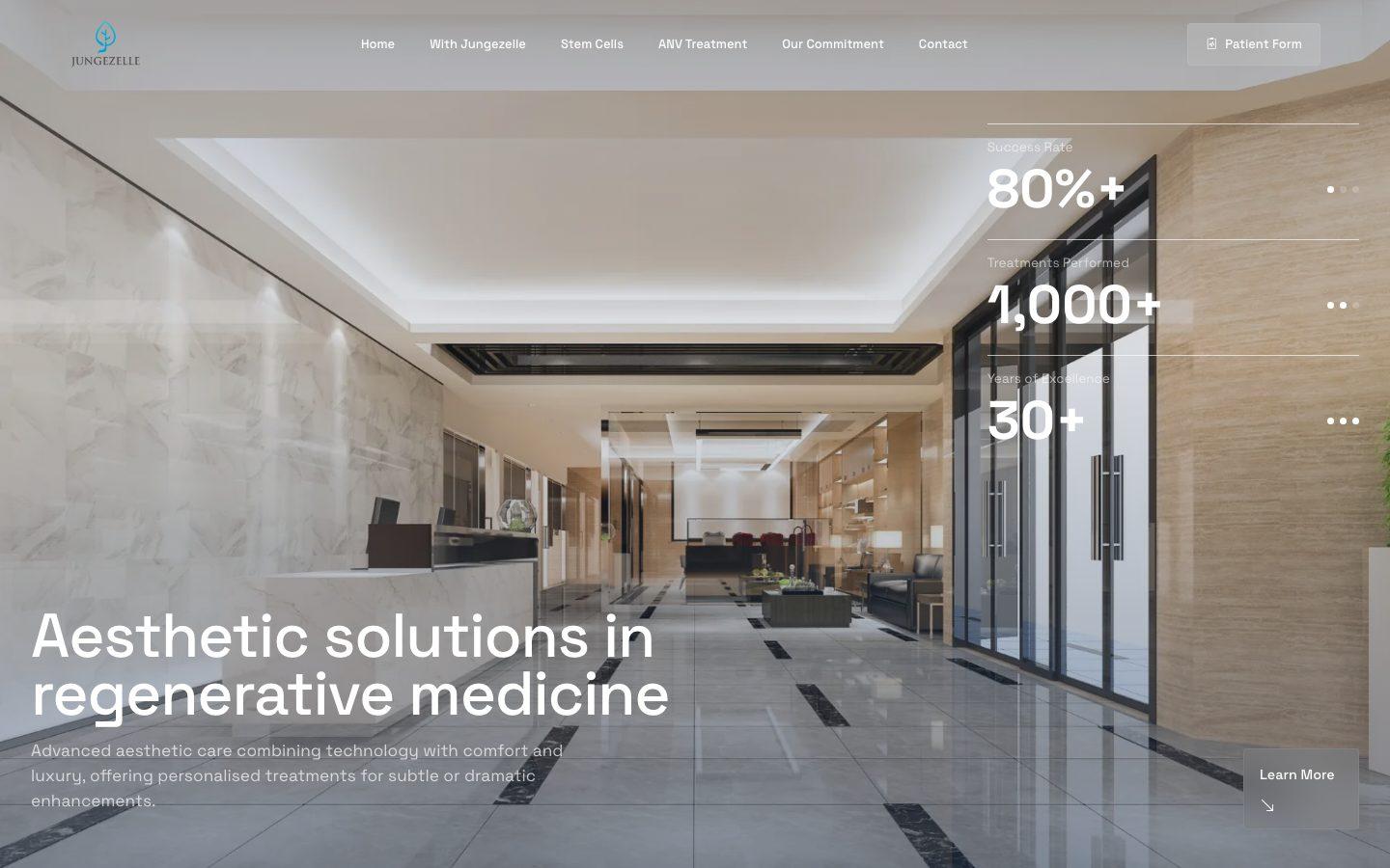 Jungezelle website designed by Apex Lab