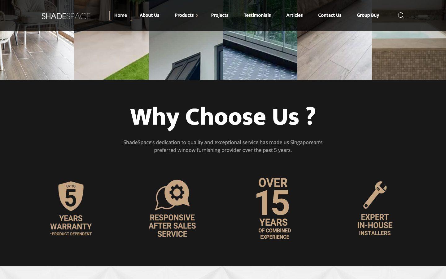 ShadeSpace SG website section 1